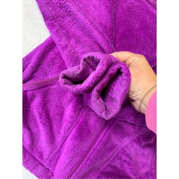 The North Face Fuzzy Fleece Jacket Women’s Sz S Purple - Picture 4 of 6